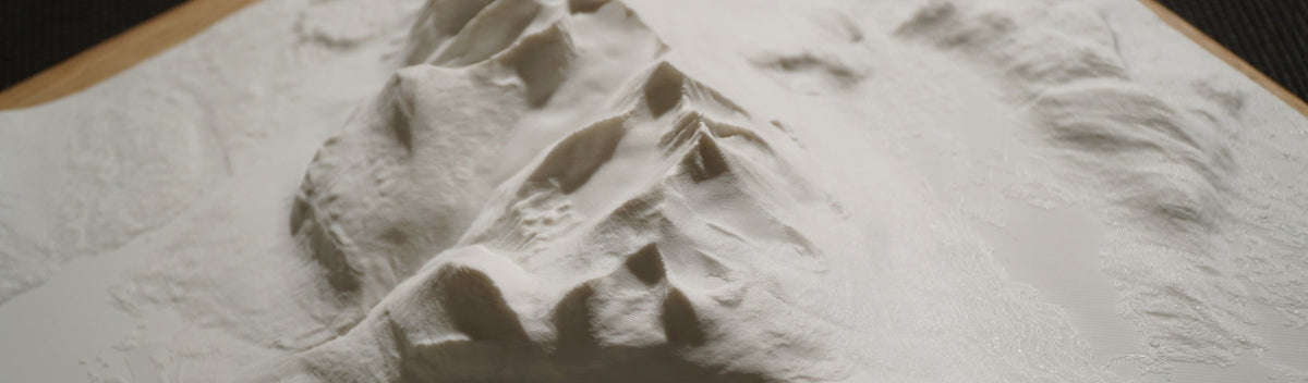 Närbild på en printad FRMD-relief i släpljus