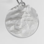 Kebnekaise nyckelring framsida rakt uppifrån - glaciärdalar och toppkam i relief