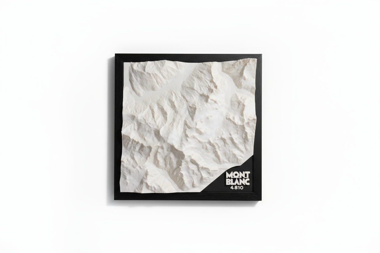 Mont Blanc black framed artwork product photo