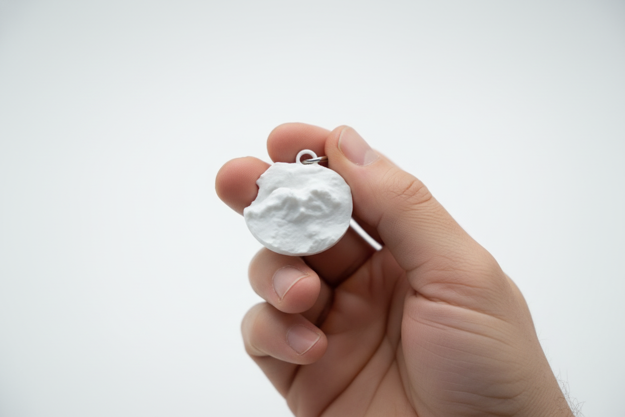 Åre topography keychain in hand