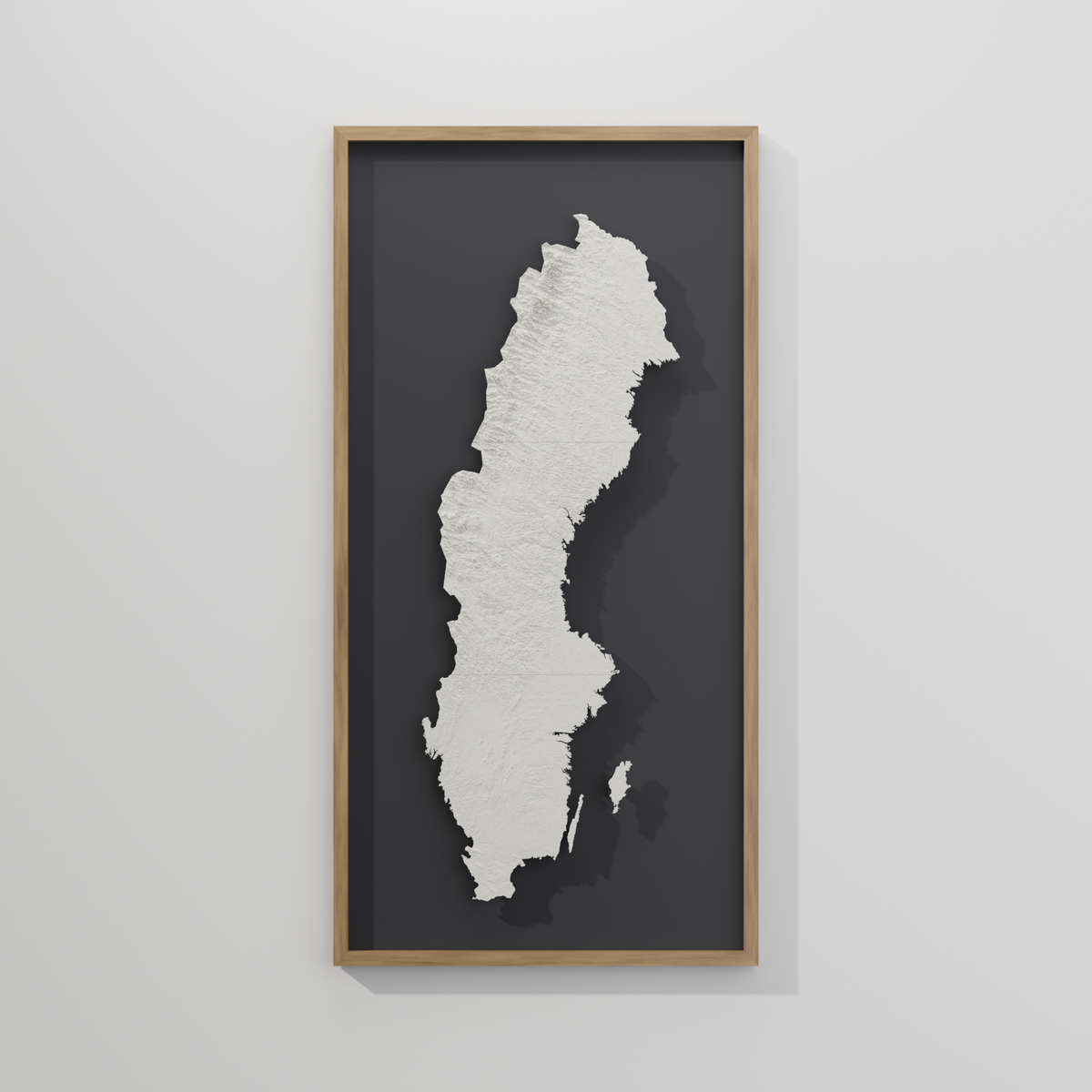 Tavlan sedd rakt framifrån